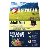 Ontario Dog Adult Mini Lamb & Rice - 2,25